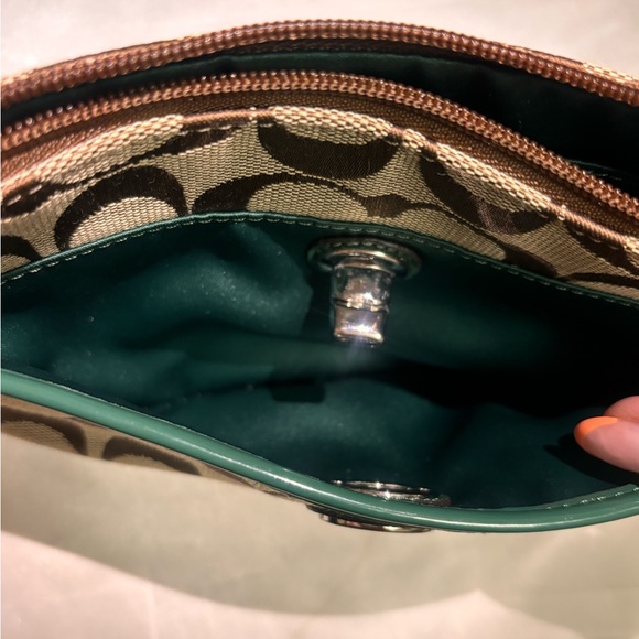 Signature Coach Wristlet with Green Accent Leather - Picture 4 of 8